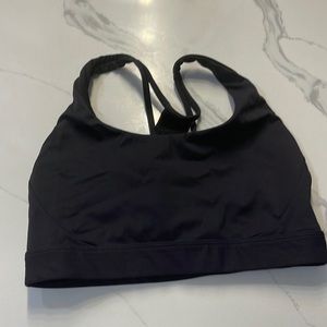 ATHLETA Black Racer Bra Sports small